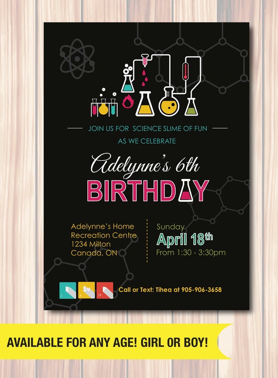 Invitation De La Science La Science Invite Science Etsy Invitation De La Science La Science Invite Science Etsy