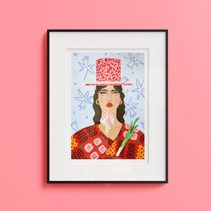 Welsh Lady Portrait | Modern Welsh Lady | Wall Art | Welsh Art