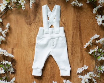 Baby Boy Tuxedo Pants, Baby Boy Pants, Baby Boy Blessing Pants, Baby Boy Christening Pants, Baby Boy White Pants