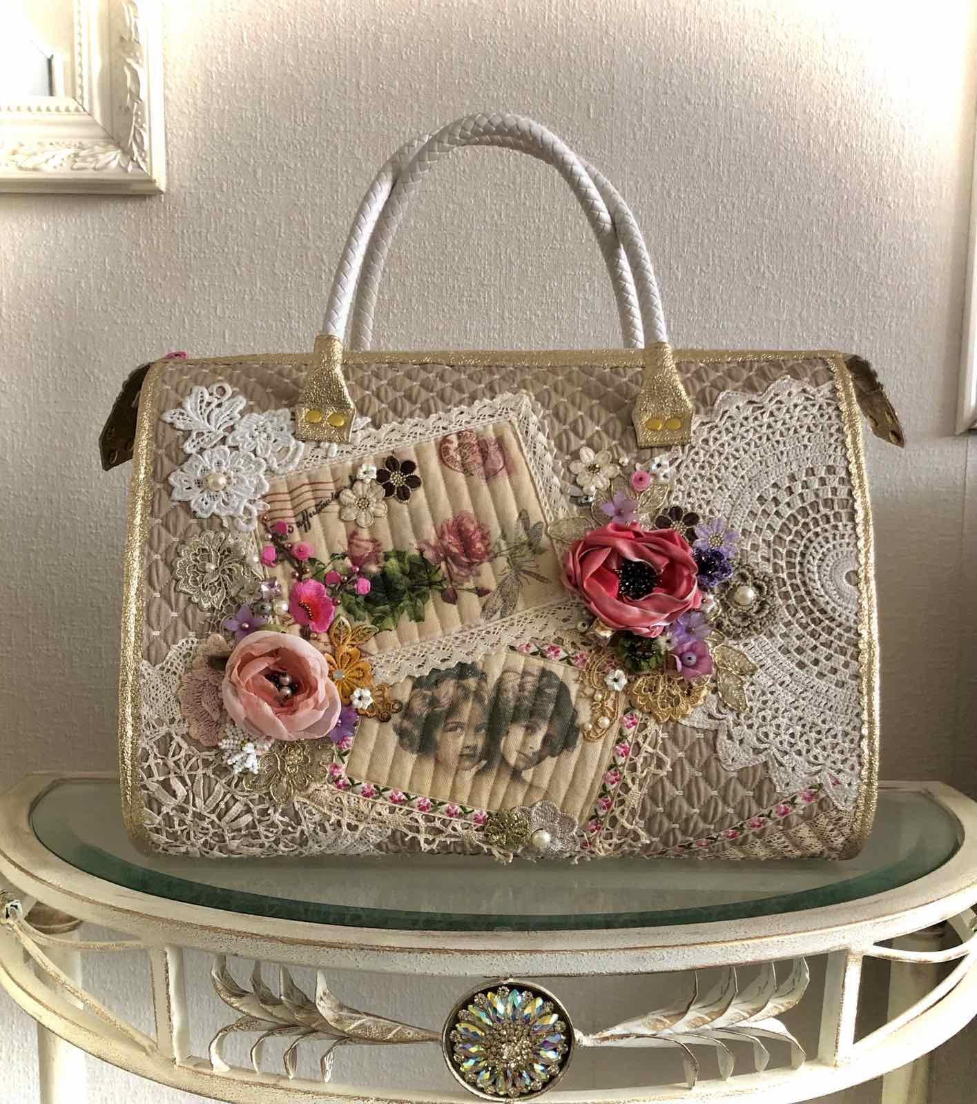 Sabby Chic Bag,victorian Cottage Bag,romantic French Bag,bohemean Style ...