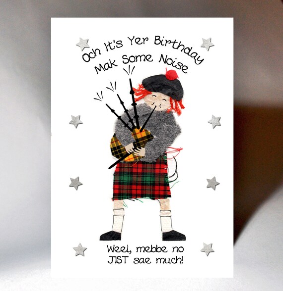 Schottische Geburtstagskarte Piper WWBD63 Etsy
