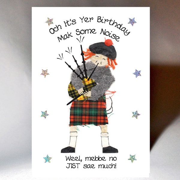 Scottish Birthday Card Piper WWBD63