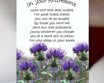 Retirement Thistle Card WWRE11