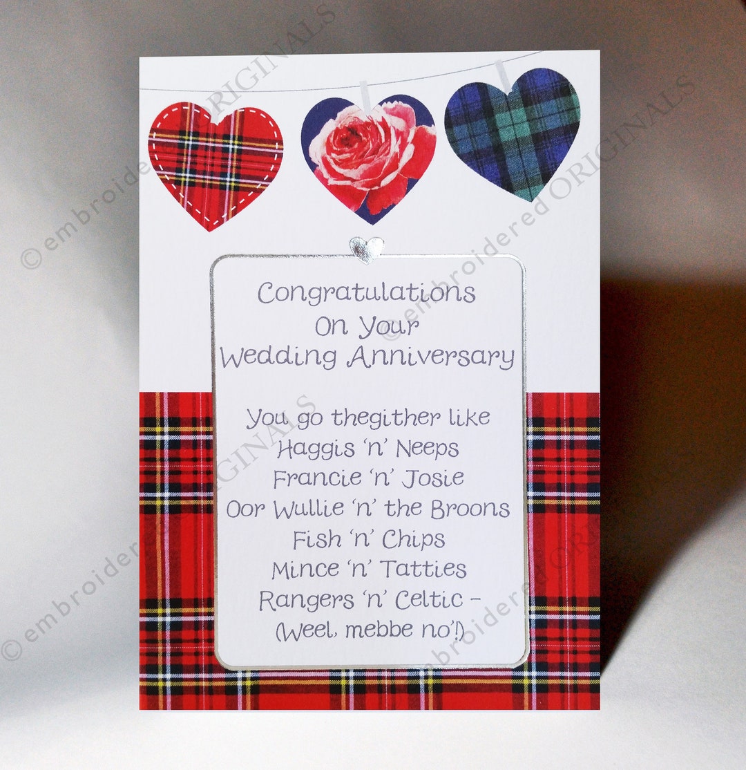 On Your Wedding Anniversary Poem WWWE39 - Etsy