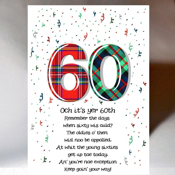 Birthday Special Age 60 Card AGE60