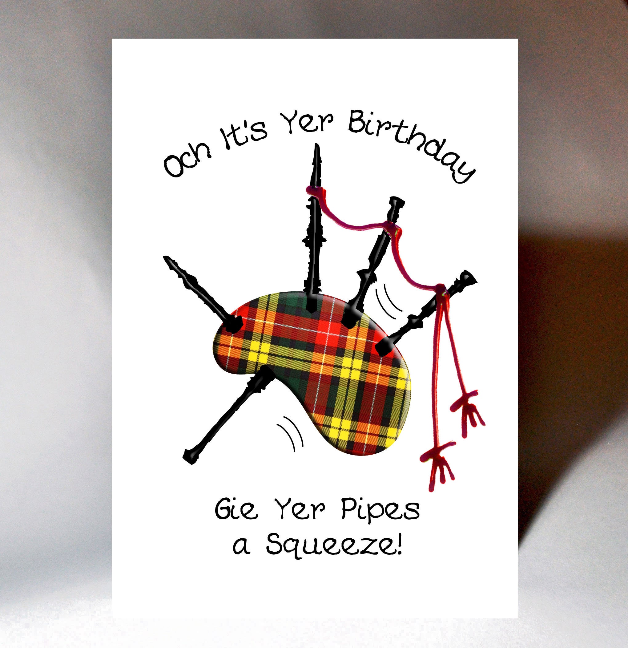 Scottish Birthday Card Bagpipes WWBD34 Etsy