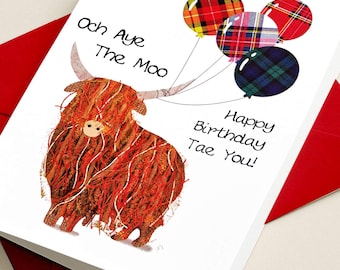 Scottish Birthday Och Aye The Moo Card WWBD113