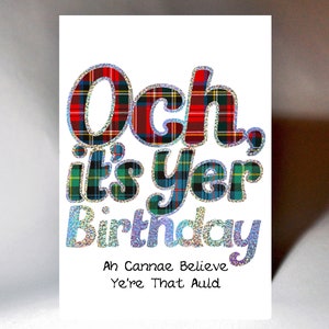 Scottish Birthday Och Card WWBD162