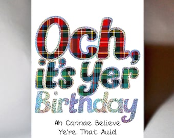 Scottish Birthday Och Card WWBD162