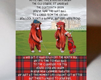 Anniversaire Golf Coos Card WWBD219