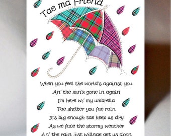 Special Friend Umbrella Card WWSF03