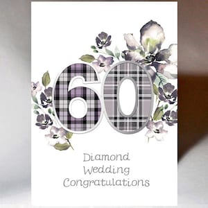 Carte d'anniversaire de mariage diamants WWAN60