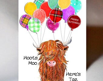 Tarjeta de cumpleaños 'Hoots Moo'