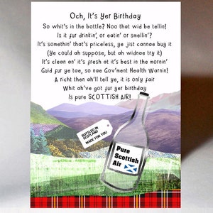 Birthday Scottish Air Card WWBD36