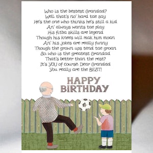 Birthday Tae the Best Grandad Card WWBD198