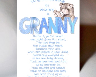 New Granny Grandson Card WWBA53