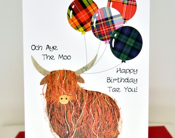 Scottish Birthday Och Aye The Moo Card WWBD113