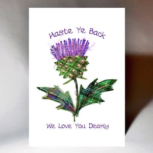 Haste Ye Back Thistle Card WWBV03