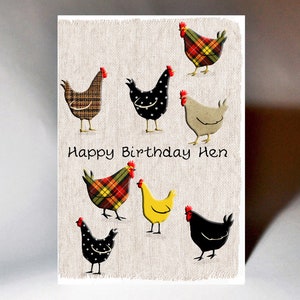 Scottish Birthday Card Hen WWBI51a