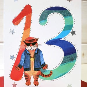 13 歳「動物のいたずら」バースデー カード WWBD288
