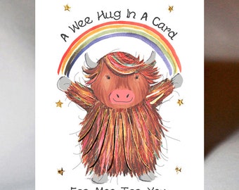 A Hug In A Card Fae Moo Tae You Card JB15