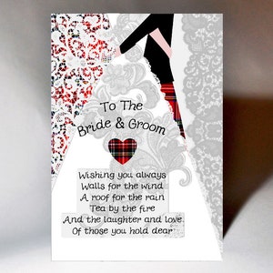 Wedding Bride and Groom Poem Card WWWE81