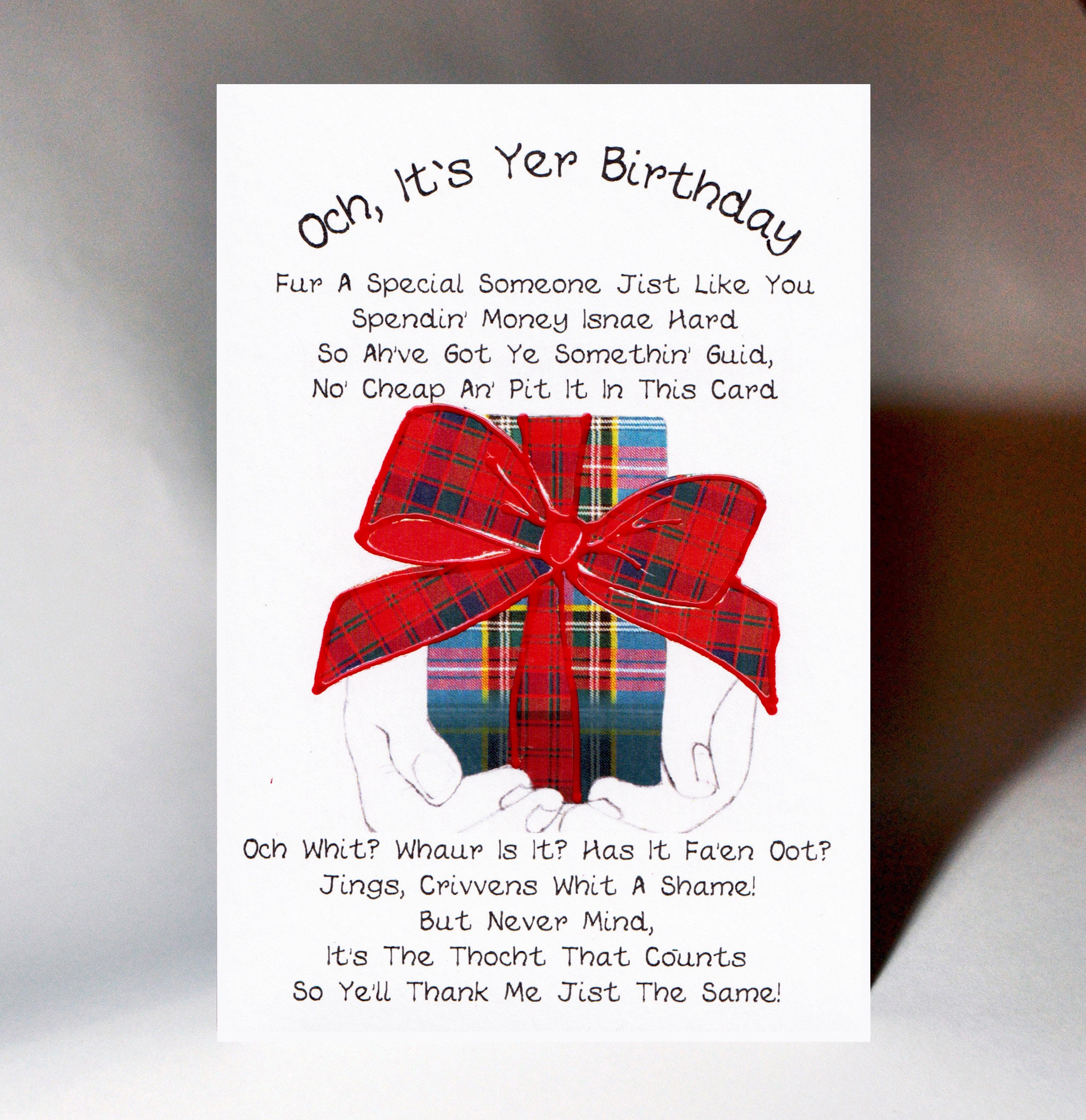 Scottish Birthday Card Poem Parcel WWBD62 Etsy Ireland