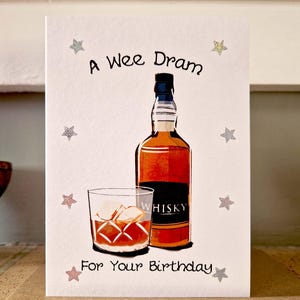 Scottish Birthday Card Wee Dram WWBD77