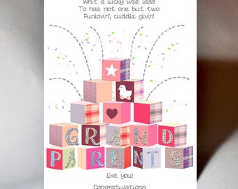 New Granddaughter 'For the Grandparents' Card WWBA37