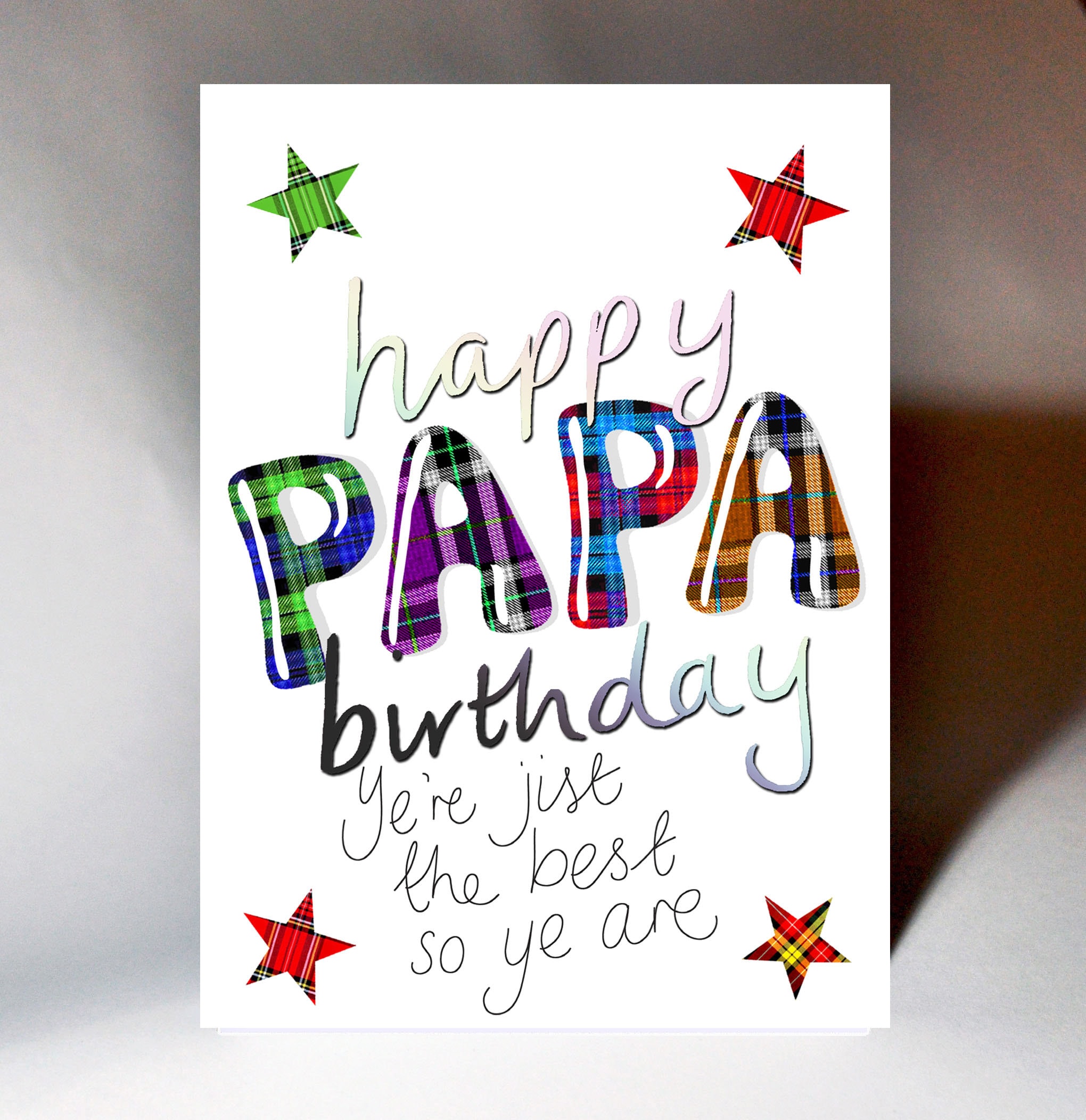 SYTD⭐️PAPA Tartan Words Papa Birthday Card WWTW36 - Etsy Canada
