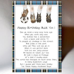 Carte d'anniversaire écossaise Auld Yin WWBD58