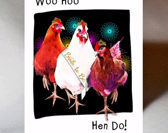 Woo Hoo Hen Do Card WWWE113