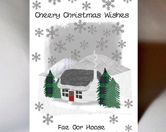 Christmas Winter Cottage Card WWXM61