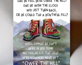 Scottish Birthday Card Ower the Hill WWBD52