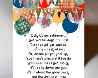 Retirement Bunting Card WWRE12