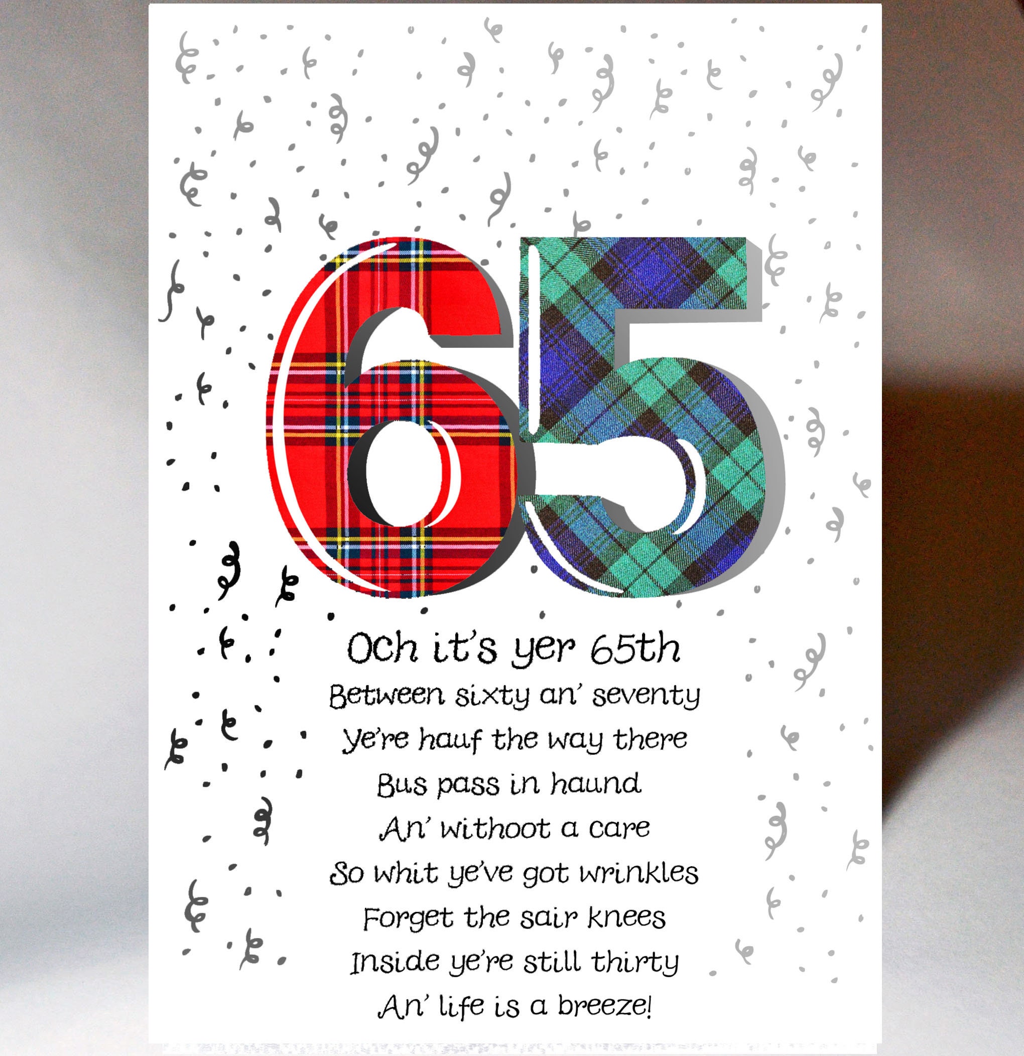 Verjaardag Speciale Leeftijd 65 Kaart Age65 - Etsy Nederland