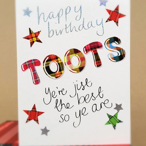 Tartan Words Card Toots WWTW62