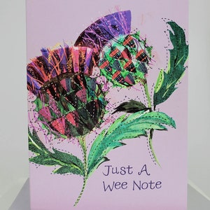 Just A Wee Note Thistles Card WWGR35