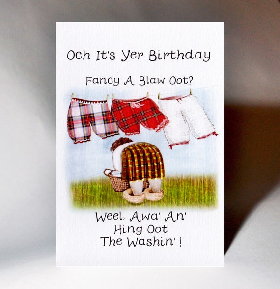 Schottische Geburtstag Karte waschen WWBI75 Etsy