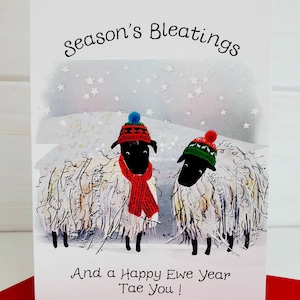 Season&#39;s Bleatings Sheep Card WWXM116