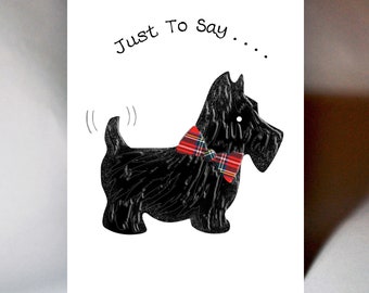 Scottie Dog Just To Say Card WWGR06