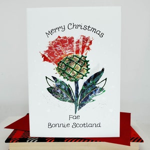 Christmas Scottish Thistle Card WWXM151