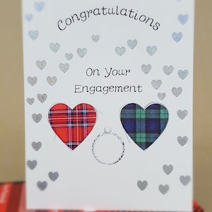 Scottish Engagement Card Hearts WWWE11