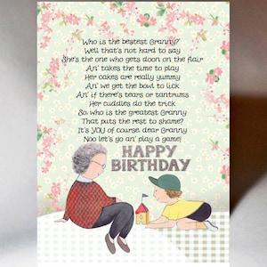 Birthday Tae the Best Granny Card WWBD197