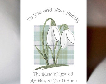 Sympathy Snowdrop Card WWSY09