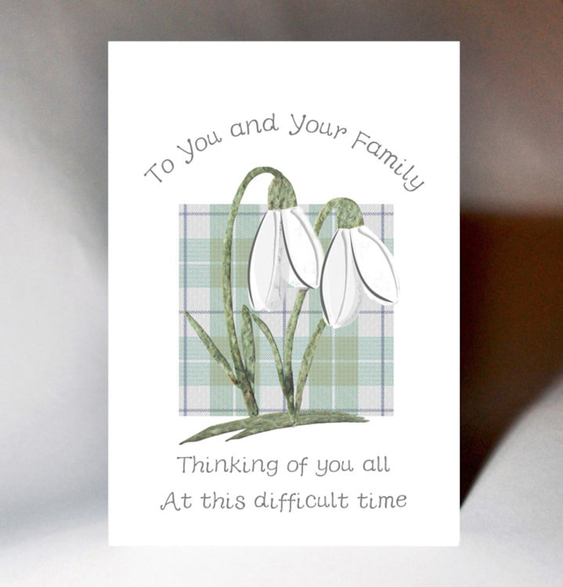 Sympathy Snowdrop Card WWSY09 afbeelding 1