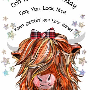 Scottish Birthday Card Coo WWBI41