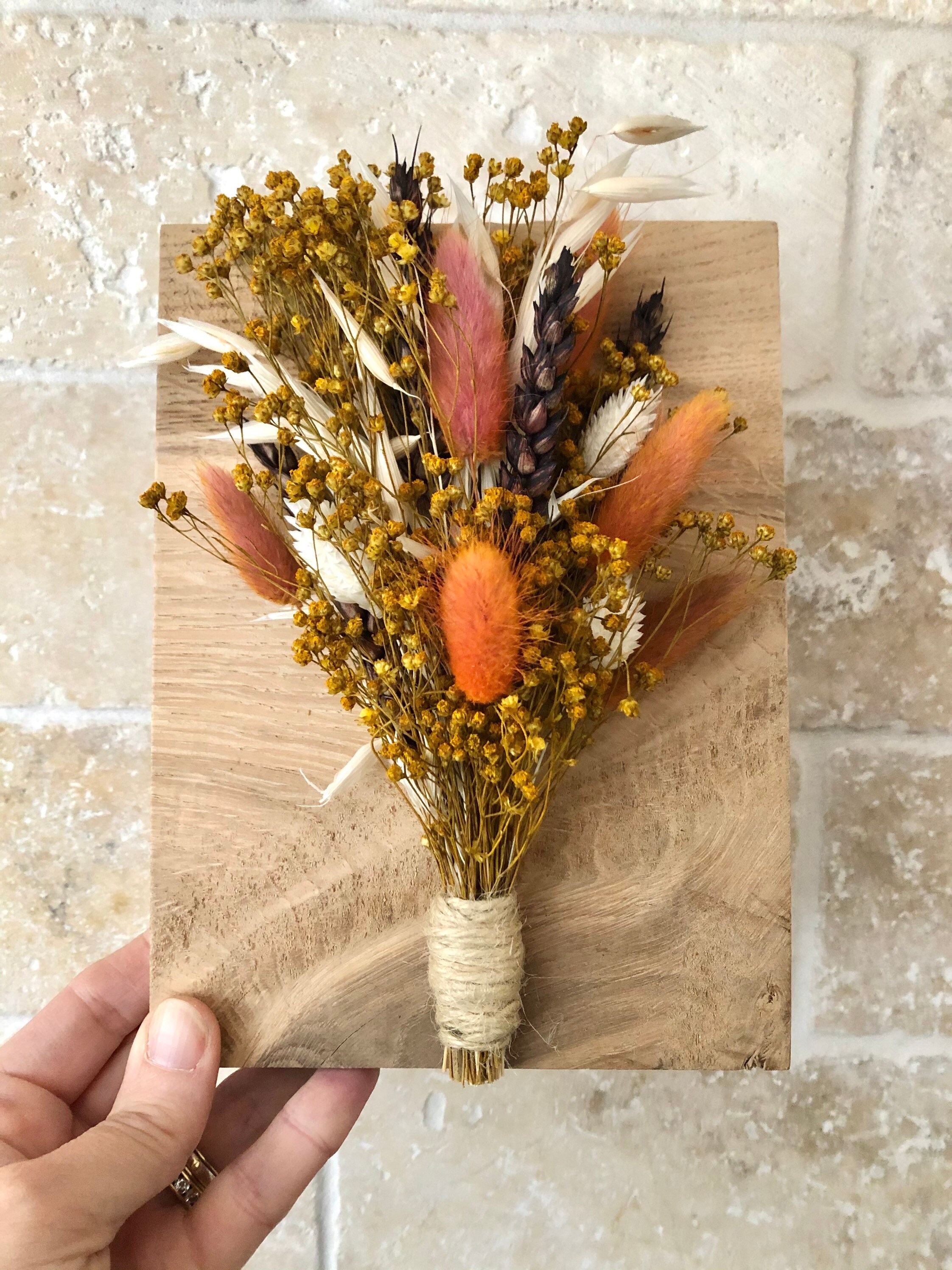 Dried flower art floral design dried flowers and wood Etsy