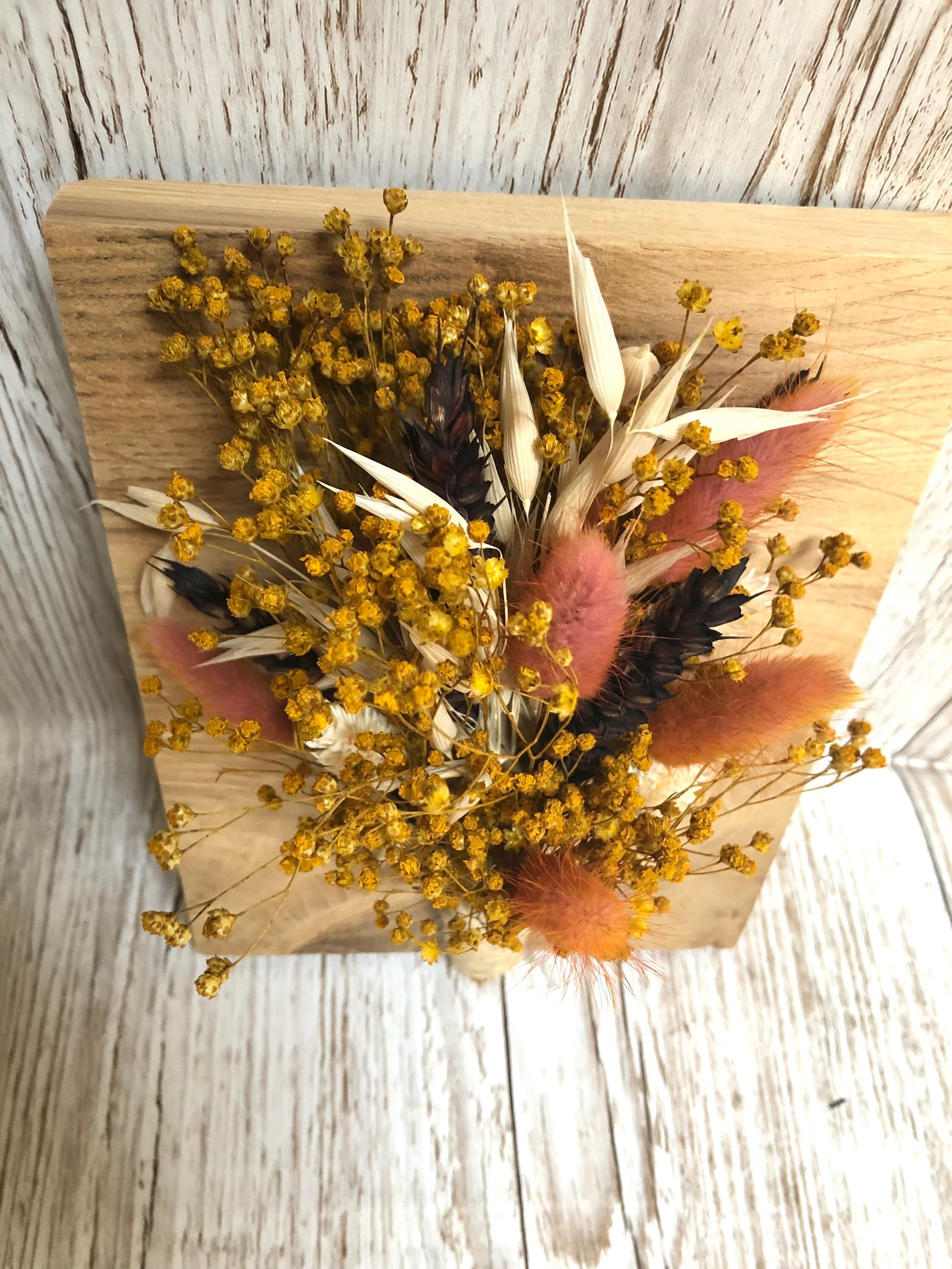 Dried flower art floral design dried flowers and wood Etsy