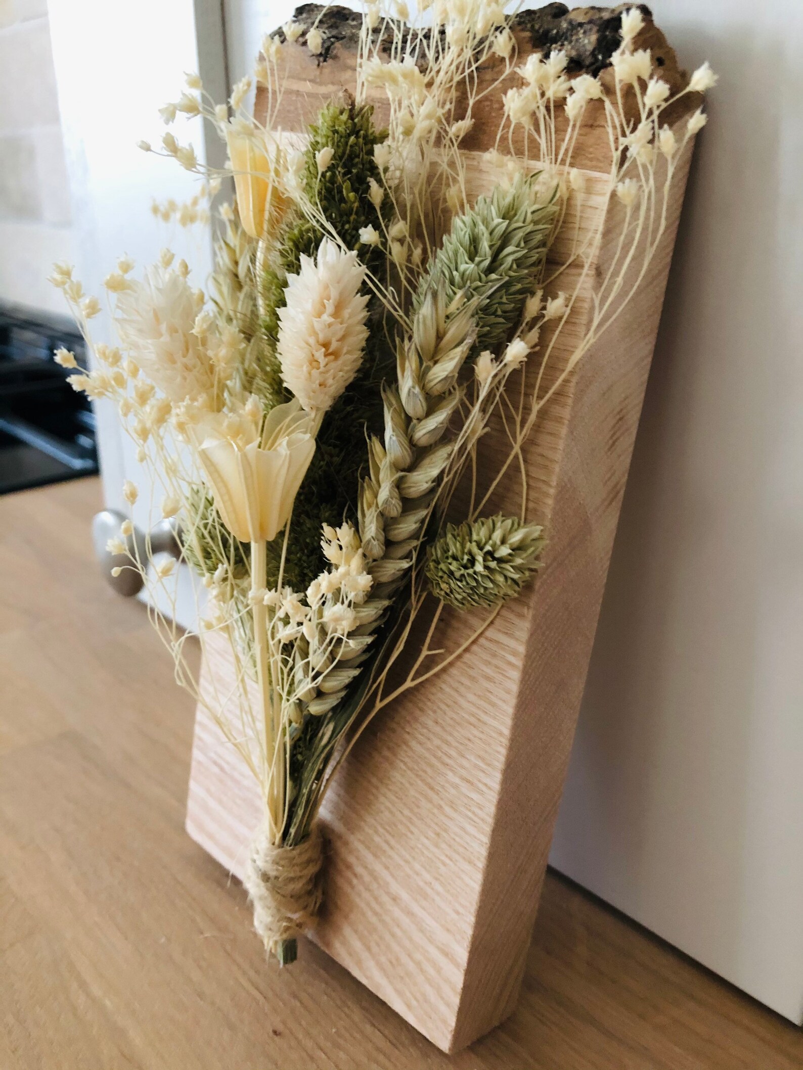 Floral wood art dried flower creation birthday gift gift Etsy